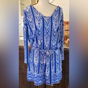 Bold, bright, blue romper